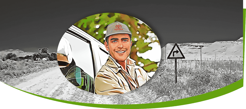 Hennie staan langs 'n Toyota