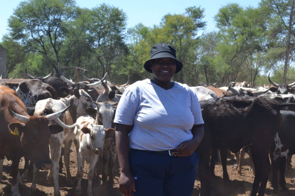 Bumbi is a mentor to the 20-year-old Karabo Mmekwa (pictured) from Hammanskraal who hopes to pursue a career in agriculture. Youth development is close to the Mahlangu family’s hearts.