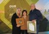 Chris Schutte and his wife Reinette Schutte with AFMA chairperson Anina Hunter. Schutte received the Lifetime Achievement Award.