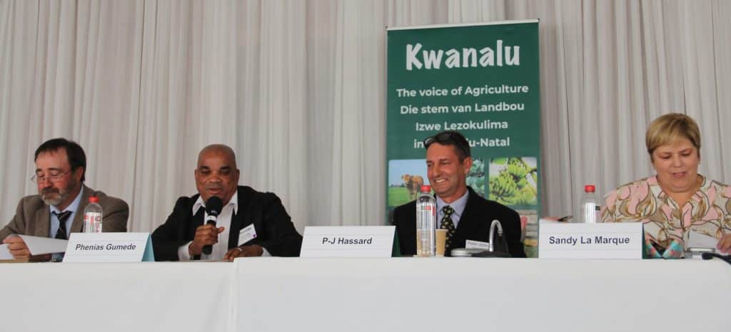 The top management structure of Kwanalu. From the left are Angus Williamson, Phenias Gumede, Peter-John Hassard and Sandy La Marque.